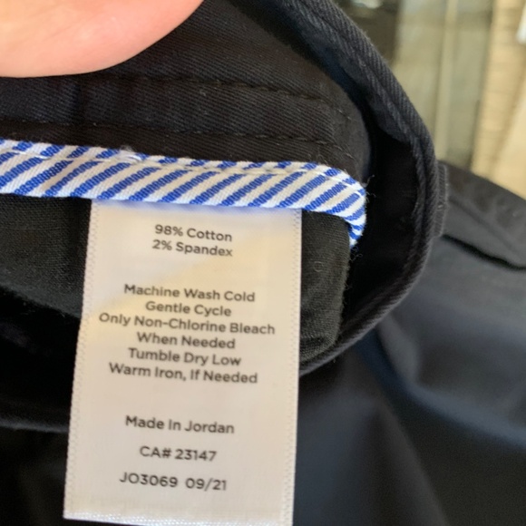 Talbots Relaxed Chino Black Pants Sz.12 Relaxed Leg Ankle Length Below Waist New - Picture 9 of 9